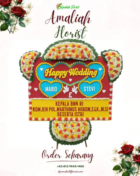 Papan Bunga Pernikahan Woro